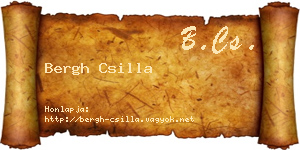 Bergh Csilla névjegykártya