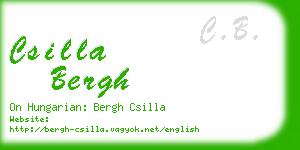 csilla bergh business card